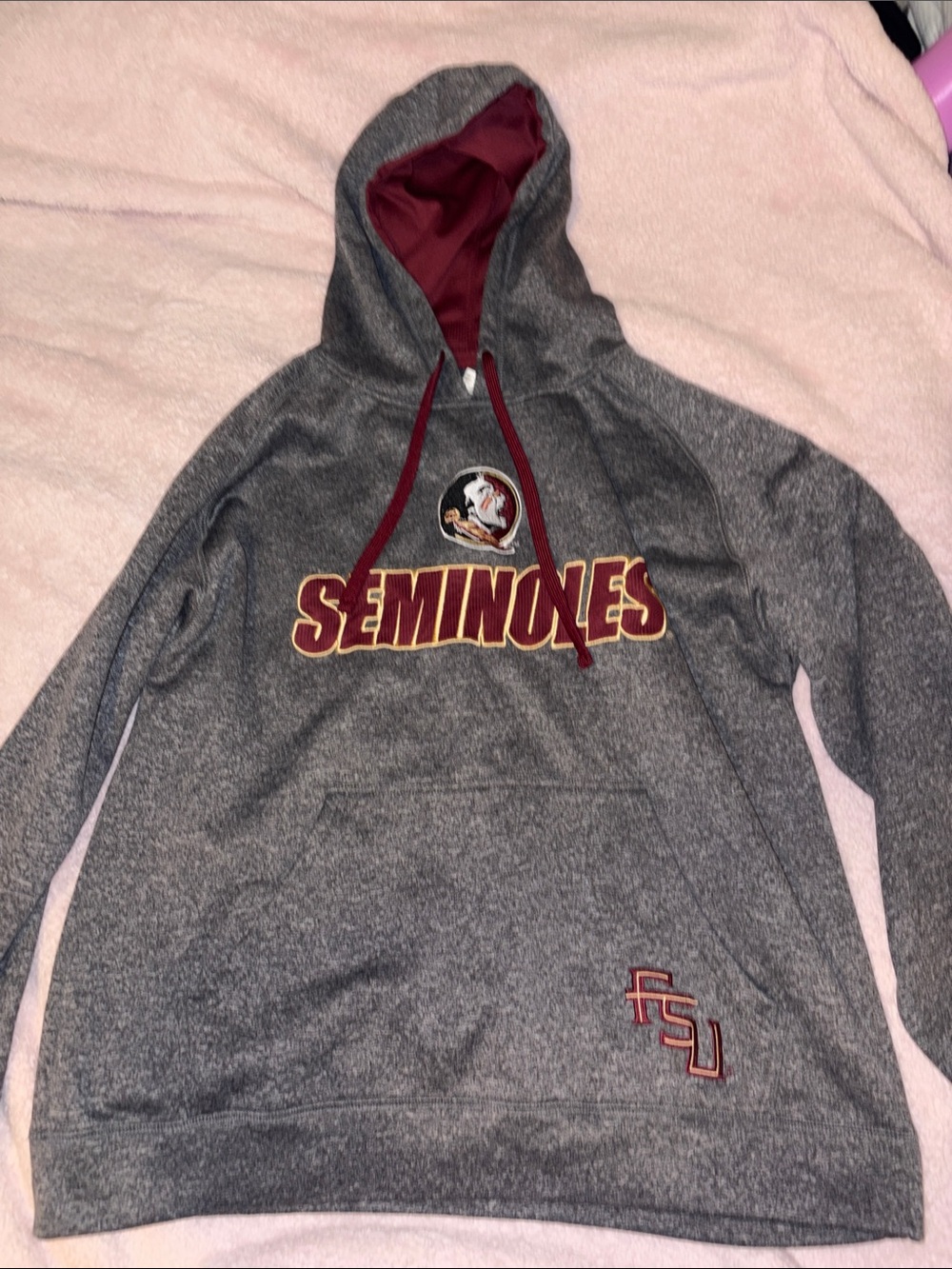 Knights Apparel Gray & Garnet Hooded Pullover